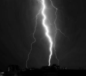 Streaks of lightning